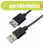Astrum USB (Apa) - USB (Anya) 2.0 hosszabb�t� k�bel 1.8M fek