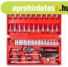 Racsnis dug�kulcs �s bitfej k�szlet 1/4 coll, 46 db-os, m�an