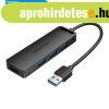 Vention USB 3.0 (t�ppal, 4-Portos, fekete), 0,15m, Hub