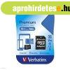 Mem�riak�rtya Verbatim Micro SDHC 32GB Class 10 + adapter