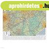 Szurkat�bla 100x70cm Magyarorsz�g aut�t�rk�pe f�mkeret
