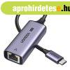Adapter Ethernet UGREEN CM648, USB-C ? RJ45, 2,5G (fekete)