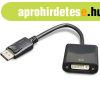 Gembird Displayport -> DVI-I M/F adapter 0.15m fekete