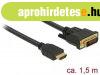 DeLock HDMI to DVI-D (Dual Link) (24+1) cable bidirectional 