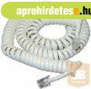 Telefon spir�l k�zibesz�l� vezet�k 3,6m, feh�r